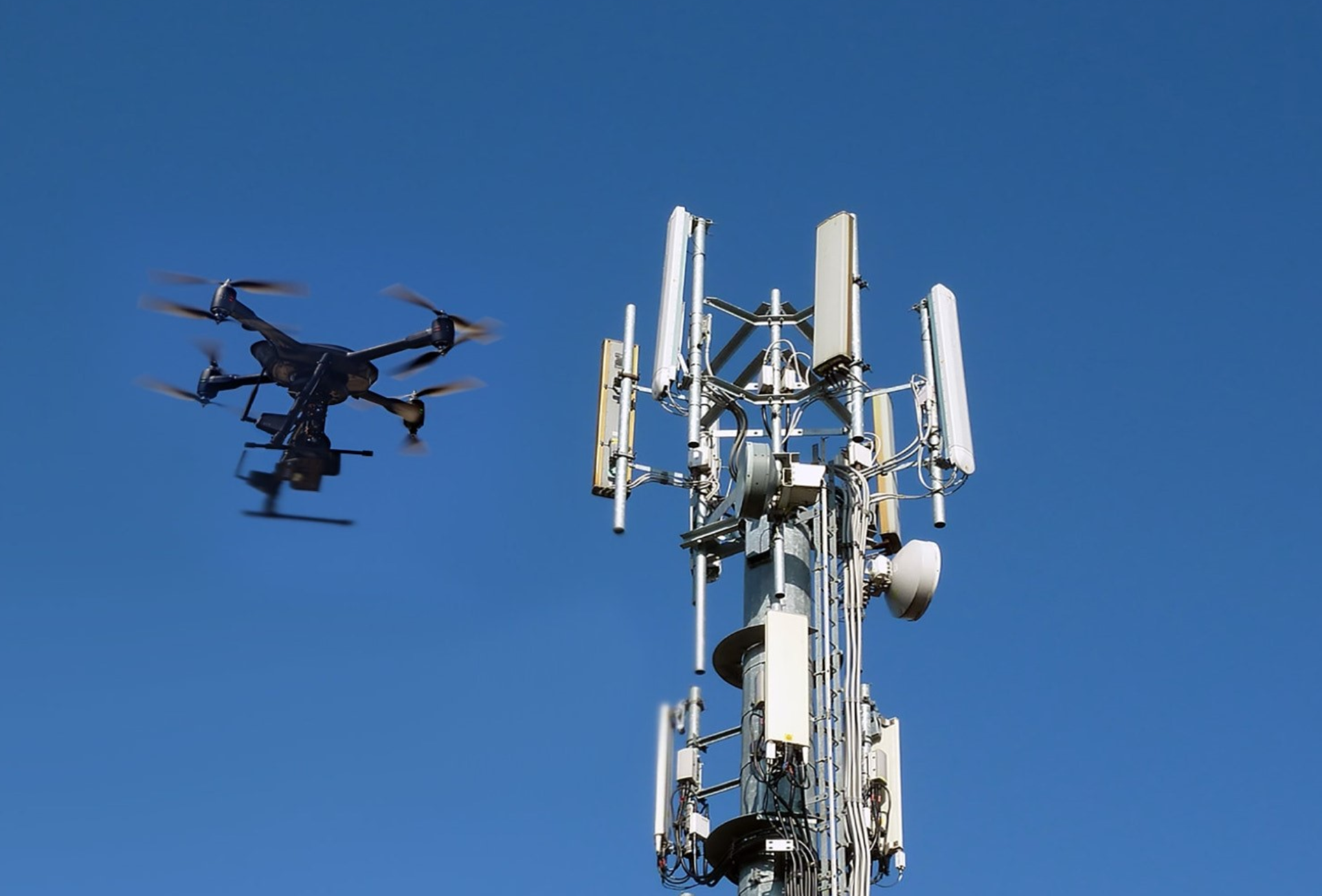 Engineer reviewing infrastructure data from aerial vantage point